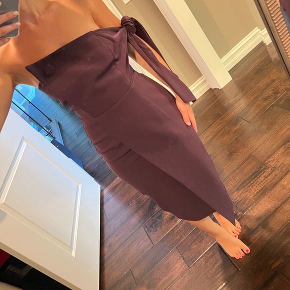 Misha Collection Romi Midi Dress - Plum - Picture 4 of 9